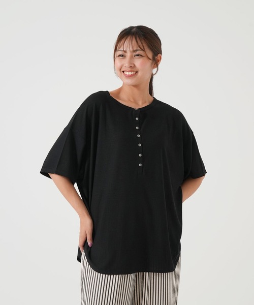 ハートマーケット（HEART MARKET） tシャツ 半袖 ヘンリーヘムテール