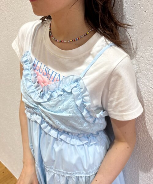 w closet（ダブルクローゼット） ワンピース レース切替キャミ