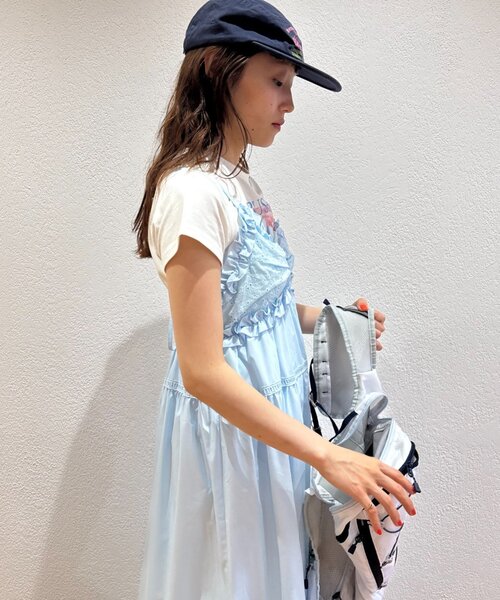 w closet（ダブルクローゼット） ワンピース レース切替キャミ