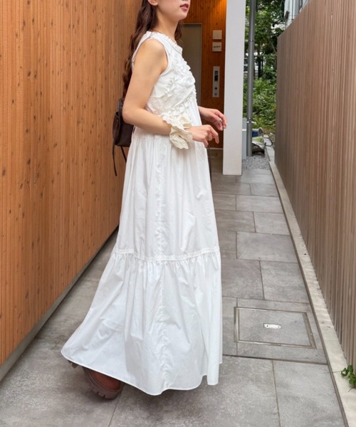 w closet（ダブルクローゼット） ワンピース レース切替キャミ