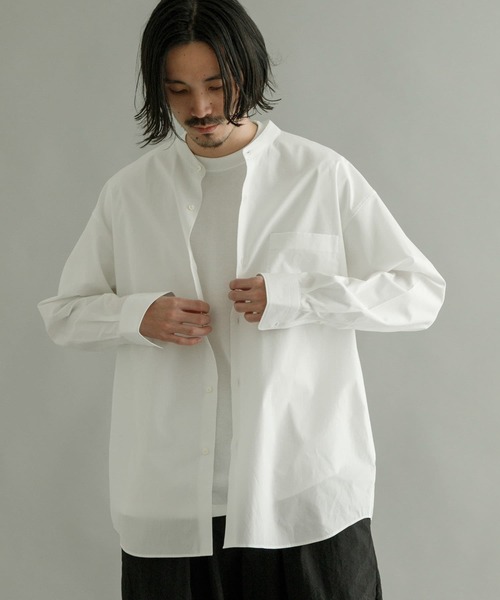 「THOMAS MASON」 長袖シャツ LARGE ロイヤルブルー メンズ_画像3