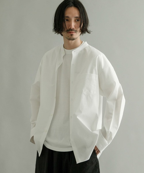 「THOMAS MASON」 長袖シャツ LARGE ロイヤルブルー メンズ_画像8