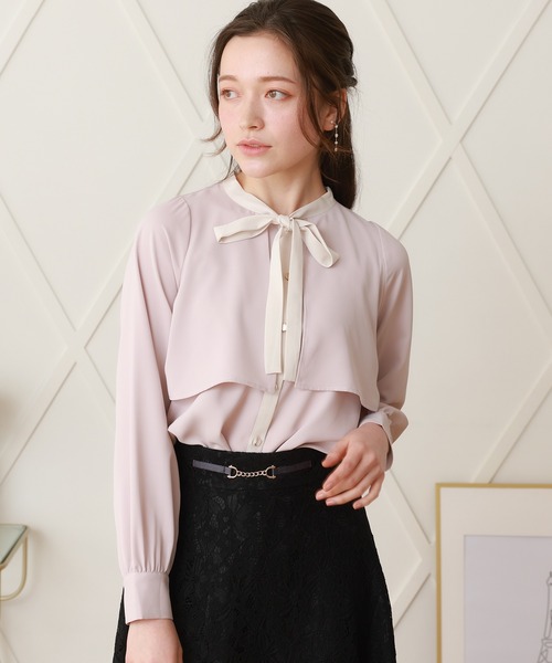 「ASTORIA ODIER」 長袖ブラウス SMALL ネイビー レディース_画像6
