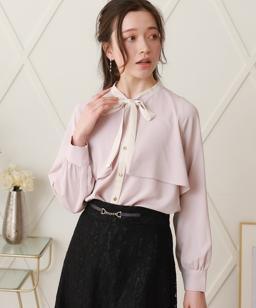 「ASTORIA ODIER」 長袖ブラウス SMALL ネイビー レディース_画像7