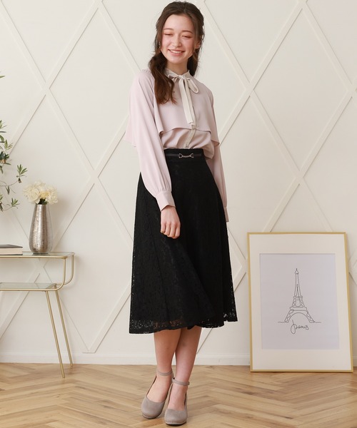 「ASTORIA ODIER」 長袖ブラウス SMALL ネイビー レディース_画像8