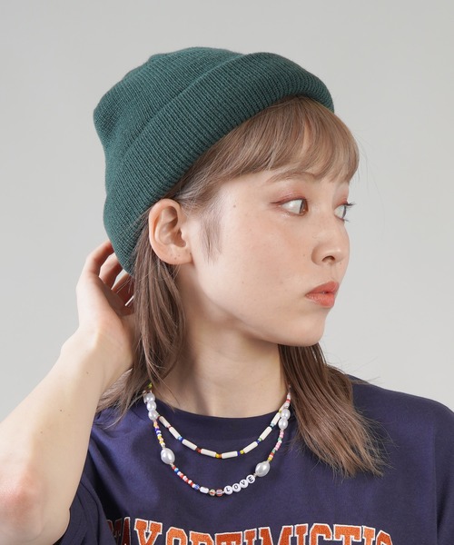 SPINNS ニット帽 ニットキャップ ニットビーニー/無地/シンプル/ユニ
