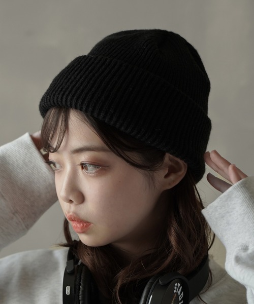 SPINNS（スピンズ） ニット帽 ニットキャップ ニットビーニー/無地