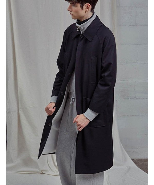 40 割引s メンズ S レディース Sサイズ相当 L メンズ L レディース Lサイズ相当 ブラック 即納 ステンカラーコート Agender スタンダード ラグラントレンチコート コート アウター メンズファッション ファッションs メンズ S レディース S