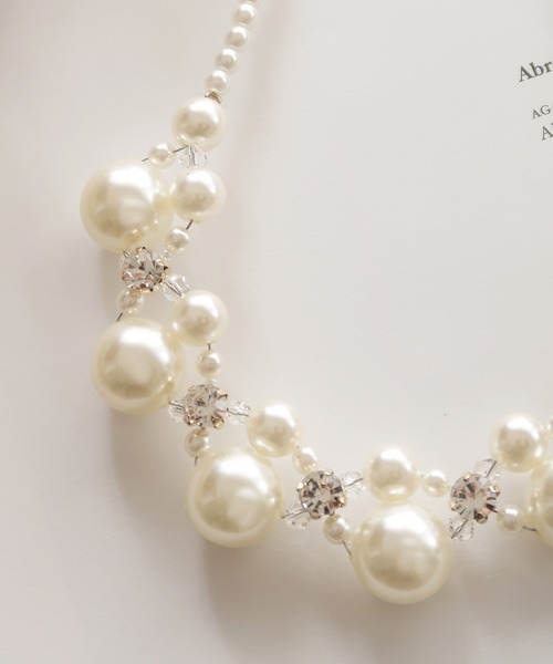 【EVERYBIRTHDAY】Heart Cupid Pearl ネックレース Cupid Heart ネックレス 「Cupid Heart」結婚式アクセサリー
