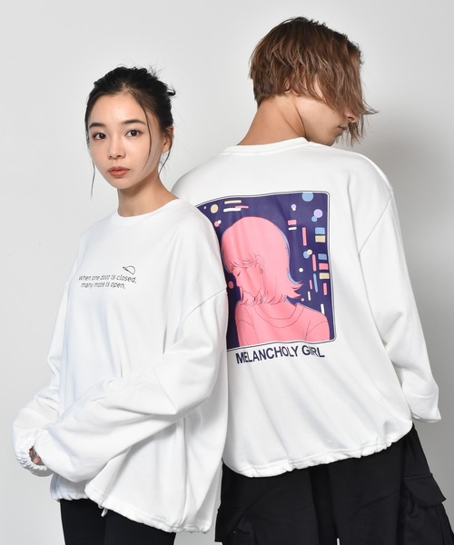 UK ダークブルートレーナーとハートロゴトレーナー Theater code トレーナー スウェット sporty v neck pullover