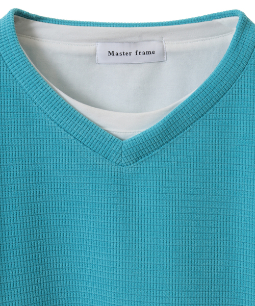 MASTER FRAME tシャツ FRAME フェイクレイヤードベロアワッフル