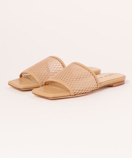 FABIO RUSCONI バックバンド　チュールネット　フラットサンダル FABIO RUSCONI バックバンド チュールネット フラットサンダル