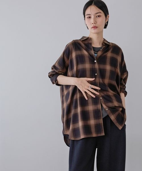 ブラウス シャツ アソートチェックシャツLS/157636 レディース