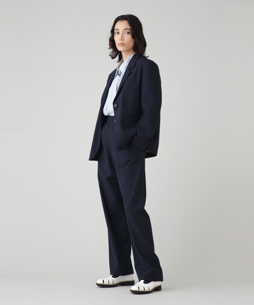 パンツ WOOL PINSTRIPE ファッション レディースファッション ボトムス、パンツ Q3741355103(24024円)