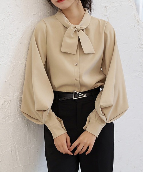 Girly Doll（ガーリードール） ブラウス シャツ ボウタイボリューム袖