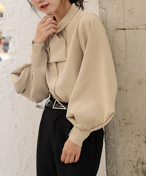 Girly Doll（ガーリードール） ブラウス シャツ ボウタイボリューム袖