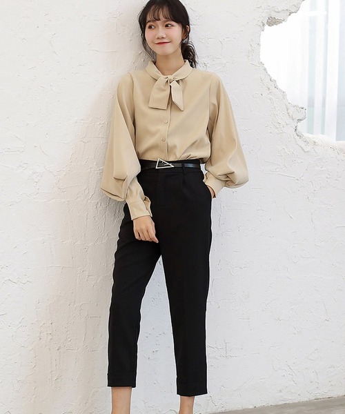 Girly Doll（ガーリードール） ブラウス シャツ ボウタイボリューム袖