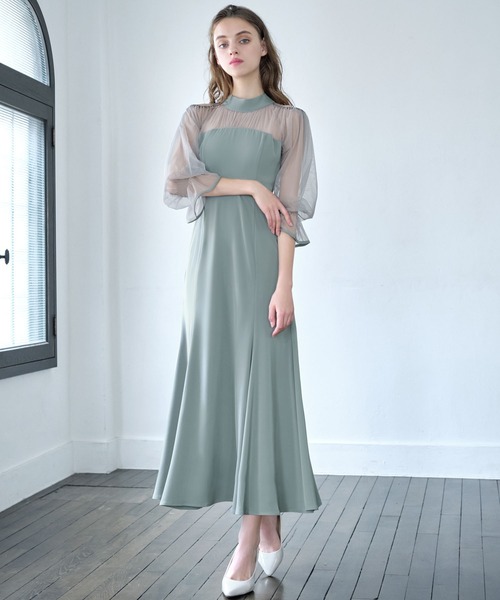 GIRL DRESS FOR NOW パーティードレス ドレス チュール切り替えカット