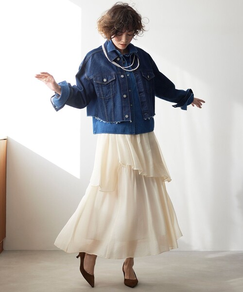 シャツ ブラウス 「Oggi4月号掲載/洗える」23区DENIM ライトダンガリー 