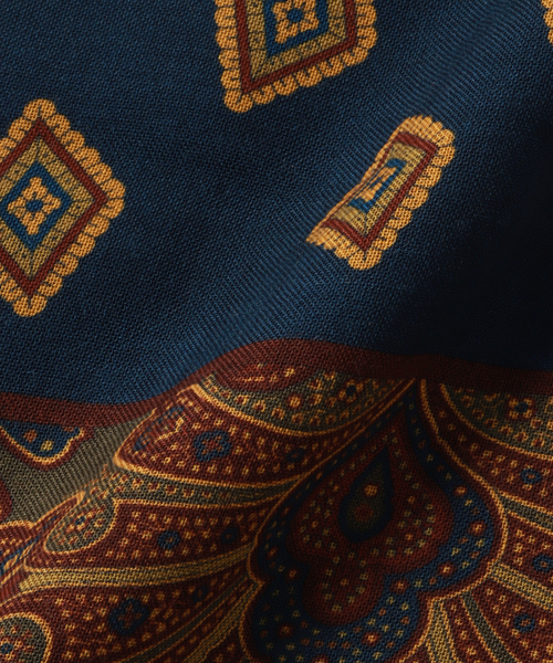 極美品 フランコバッシ FRANCO BASSI ストール ペイズリー柄 FRANCO BASSI（フランコバッシ） マフラー 「FRANCO BASSI / フランコ