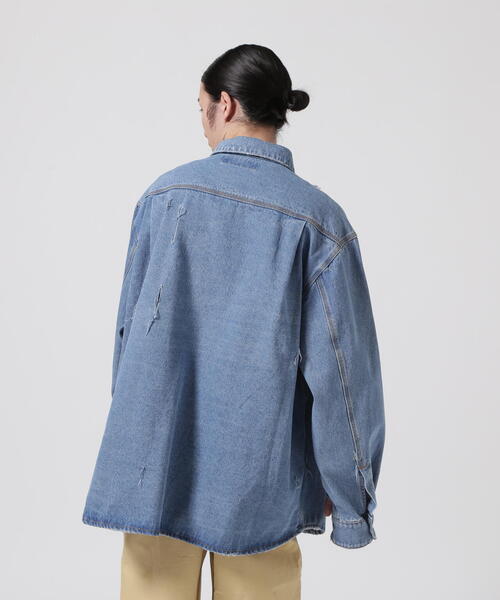 ブラウス シャツ WHITELAND/ホワイトランド/DENIM SHIRTS レディース メンズ WHITELAND ブラウス シャツ WHITELAND/ホワイトランド/DENIM
