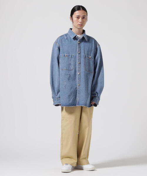 ブラウス シャツ WHITELAND/ホワイトランド/DENIM SHIRTS レディース メンズ WHITELAND ブラウス シャツ WHITELAND/ホワイトランド/DENIM