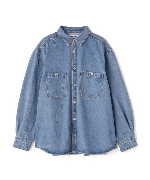 ブラウス シャツ WHITELAND/ホワイトランド/DENIM SHIRTS レディース メンズ