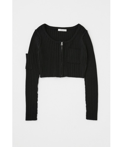 カーディガン RIB KNIT カーディガン ＆ タンクトップ レディース MOUSSY カーディガン ZIP UP RIB KNIT カーディガン＆タンク