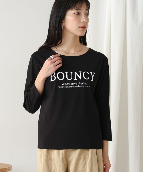 tシャツ ニットレイヤードロゴカットソー レディース