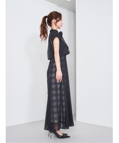Darich ワンピース シアードッキングチェックワンピース : ZOZOTOWN 