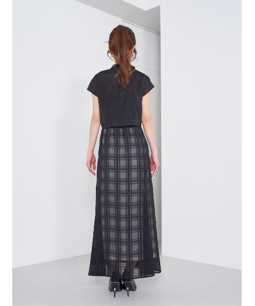 Darich ワンピース シアードッキングチェックワンピース : ZOZOTOWN 