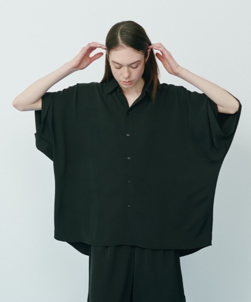 KACCO シャツ 半袖 「ユニセックスアイテム」DRAPE DOLMAN SLEEVE BIG