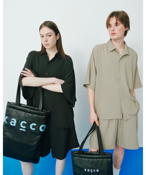 KACCO シャツ 半袖 「ユニセックスアイテム」DRAPE DOLMAN SLEEVE BIG