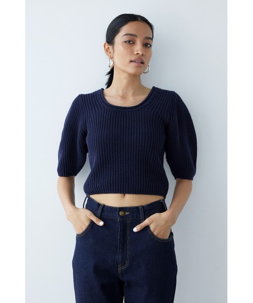 新品☆ALEXIA STAM 　Uネックニットトップス ALEXIA STAM ニット セーター U Neck Knit Top /Uネックニット