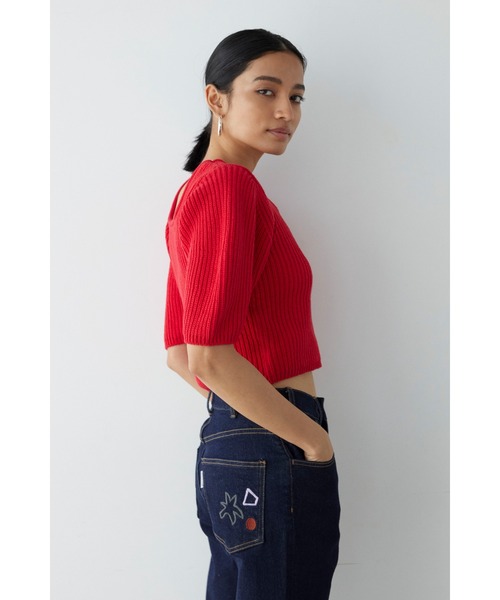 ALEXIA STAM ニット セーター U Neck Knit Top /Uネックニット