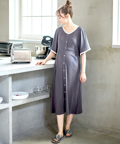 Rosemadame（ローズマダム） マタニティ テレコバイカラーネグリジェ