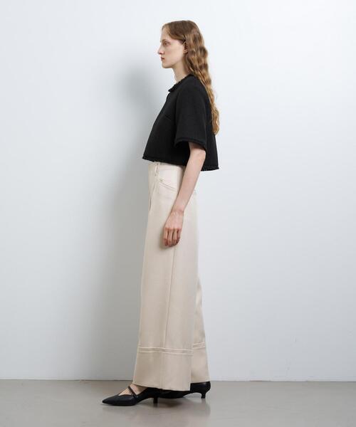 LANVIN en Bleu ブラウス シャツ ツイードプルオーバーショート