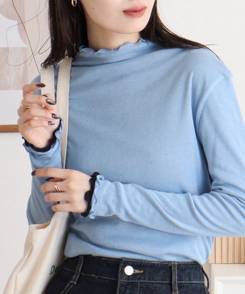 tシャツ BRODIAEA ハイネックメロウプルオーバー　テンセル綿　リバーシブル レディース