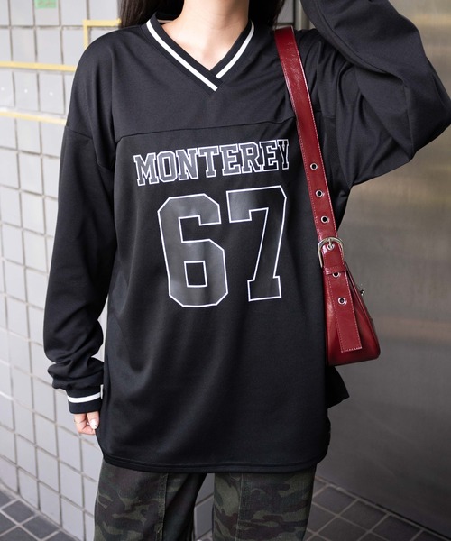 AMERICANAバックプリント ナンバリング スウェット トレーナー Tシャツ Americana/アメリカーナ] AMERCN バックプリントTシャツ（Tシャツ