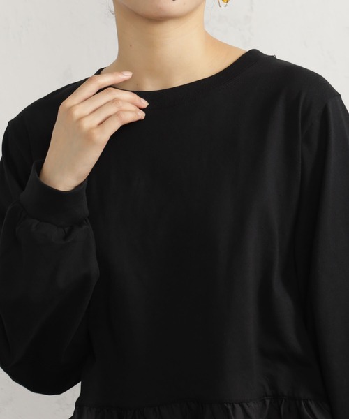 tシャツ 裾ベロアフリル切替プルオーバー レディース 楽天市場】 ロンT レディース 袖レース プルオーバー モチーフ