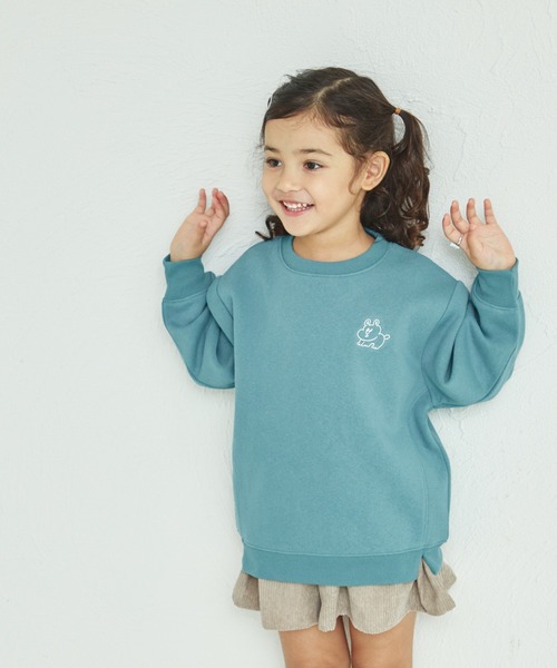 pairmanon トレーナー 裏起毛 ワンポイント刺繍 キッズ 子供服