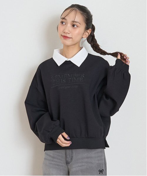 ♡lol♡ 　キッズ　130 LOVETOXIC トレーナー 衿つきダンボールプルオーバー キッズ 子供服