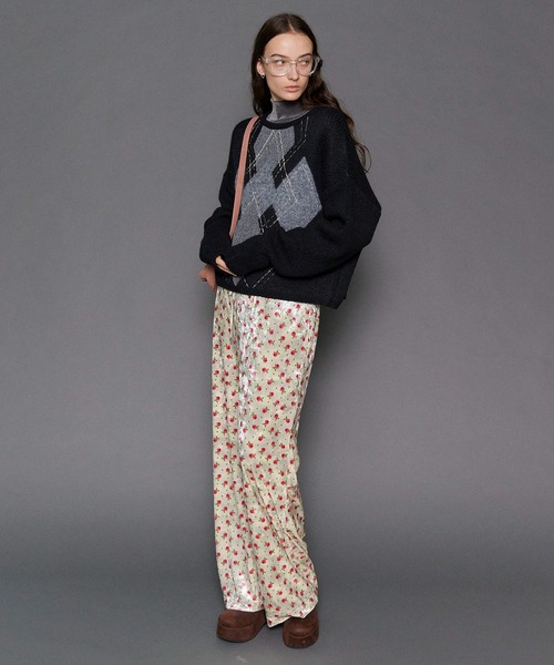 美品！Maison Special Flower Easy Pants 36 SALE】Floral Pattern Pleated Easy Pants