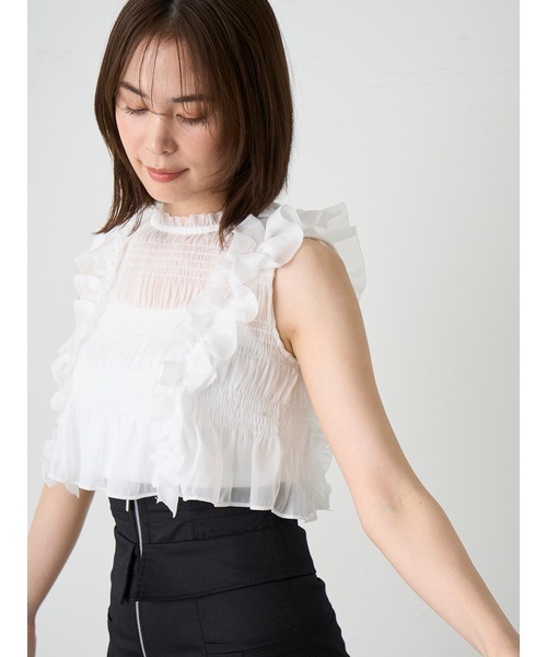 「SNIDEL」 ノースリーブブラウス ONE SIZE ピンク レディース SNIDEL 「SNIDEL」 ノースリーブブラウス FREE ピンク