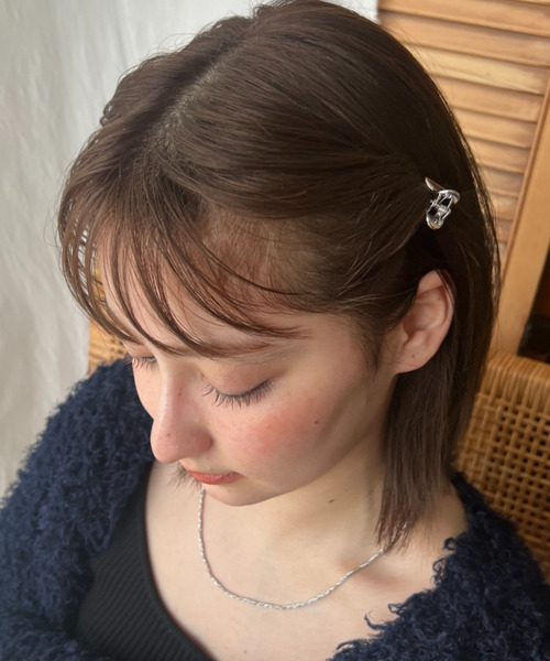 ciite' ヘアクリップ メタル変形ハートミニヘアクリップ（2個セット
