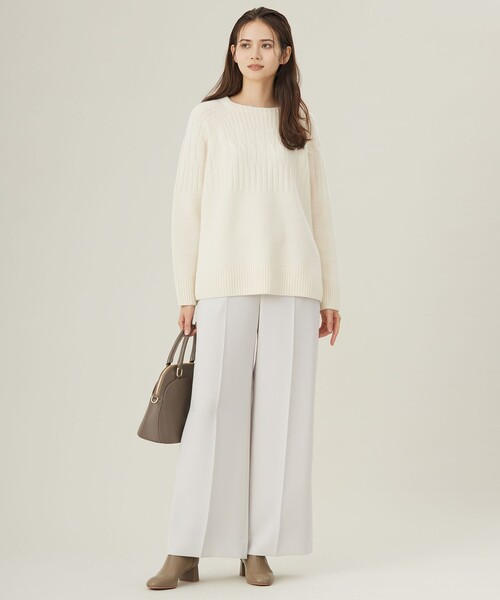 自由区（ジユウク） ニット セーター ウールカシミヤブレンドケーブル