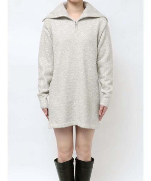 CALNAMUR（カルナムール） ワンピース TWINKLE SHAGGY KNIT MINI OP