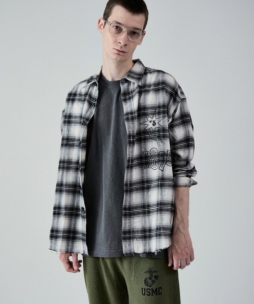 ブラウス シャツ 「Work of kendai_for M」 FLANNEL SHIRTS レディース