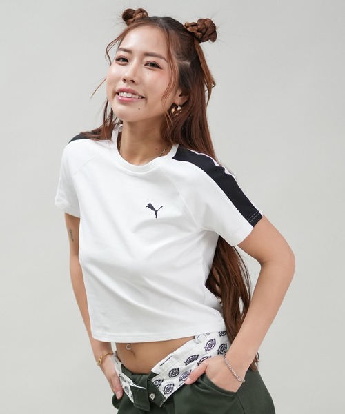 tシャツ PU LOGO TINY Tシャツ レディース ぷっくりロゴ ミニTシャツ | Rlab store