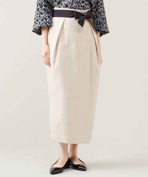 新品タグ付 オールドイングランド ラップスカート リボン付 新品タグ付